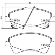 ������� ��������� �������� Toyota ADT27# AZR27# AUR20 ZGR2# Nisshinbo NP1119 NP1119 ����