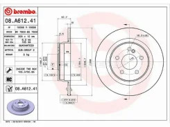 ���� ��������� (�����) Mercedes-Benz C-Class 07-15 / E-Class 09-17 Brembo 08. A612.41, ������ 08A61241 ����
