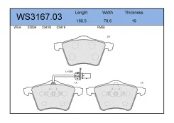 ������� ��������� �������� �������� ��� Volkswagen Transporter IV, Volkswagen Sharan, SEAT Alhambra Jeenice WS3167.03 WS316703 ����