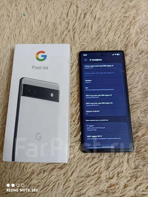Google Pixel 6a. �/�, 128 ��, �����, 3G, 4G LTE, Dual-SIM ����