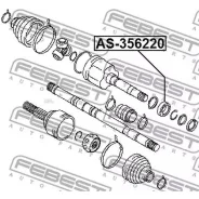 ��������� ���� ���������� Nissan Qashqai J10E 12.06-12.13 (EL) 35 x 62 x 20 Febest Febest AS356220 AS356220 ����