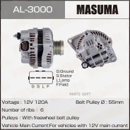 ��������� Masuma, Mitsubishi / 4B10, 4B11, 4B12 (12V/120A) Masuma AL3000 AL3000 ����