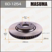���� ��������� Masuma, front Toyota Alphard, Vellfire / GGH25W, AGH35W [��.2] Masuma BD1254, �������� BD1254 ����