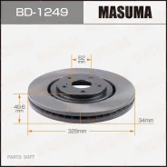 ���� ��������� Masuma, front Toyota RX350 / GGL15L Masuma BD1249, �������� BD1249 ����