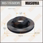 ���� ��������� Masuma, ��������������� front Toyota Sequoia / UPK60L RH Masuma BD1532DR, ������ �������� BD1532DR ����