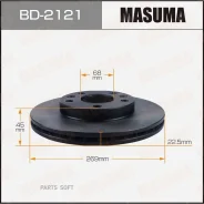 ���� ��������� Masuma, front Nissan Terrano / D10. 1.6L. H4M. 2WD [��.2] Masuma BD2121, �������� BD2121 ����