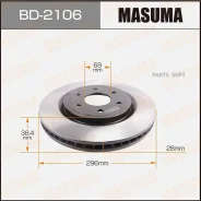 ���� ��������� Masuma, front Nissan Pathfinder, Navara / R51, D40M [��.2] Masuma BD2106, �������� BD2106 ����