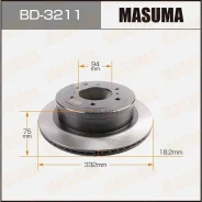 ���� ��������� Masuma, rear Mitsubishi Pajero / V97W Masuma BD3211, ������ BD3211 ����