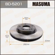 ���� ��������� Masuma, front Honda Civic, FR-V, Stream, CR-V [��.2] Masuma BD5201, ������ �������� BD5201 ����