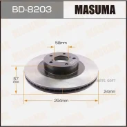 ���� ��������� Masuma, front Subaru Forester, Impreza / SF5, GH8 [��.2] Masuma BD8203, �������� BD8203 ����