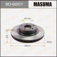 ���� ��������� Masuma, front Subaru Impreza 92-07 [��.2] Masuma BD8201, �������� BD8201 ����