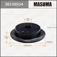 ���� ��������� Masuma, rear Subaru Legacy B4, Outback / BR9, BMM [��.2] Masuma BD8504, ������ BD8504 ����