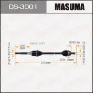 ������ � ����� Masuma, Mitsubishi Outlander. ASX / CW5W, GA2W RH Masuma DS3001, ������ DS3001 ����