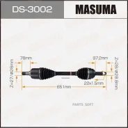 ������ � ����� Masuma, Mitsubishi Outlander. ASX / CW5W, GA2W LH Masuma DS3002, ����� DS3002 ����