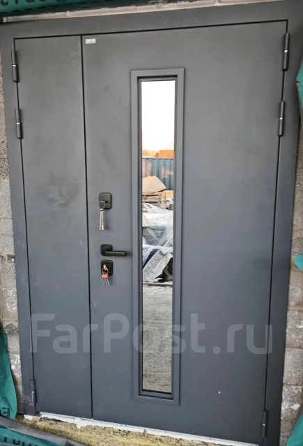Дверь входная, двустворчатая с терморазрывом, металл, мдф, 1 200 мм, 2 ...