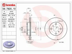 ���� ��������� (�������) Toyota Vitz 99-05 / Echo 99-05 Brembo 09.7825.10, �������� 09782510 ����