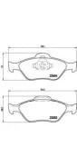 ������� ��������� �������� �������� ��� FORD Fiesta, FORD Escort, Toyota Yaris brembo p-24-055 P24055 ����