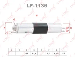 ��������� ������ ��� BMW 3, BMW Z3 LYNXauto LF-1136 LF1136 ����