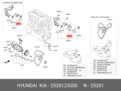���� ���������� ����� ��� ��� Hyundai Sonata, KIA Optima, KIA Sorento hyundai-kia 25281-25000 2528125000 ����