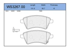 ������� ��������� �������� �������� ��� Suzuki SX4, FIAT Sedici jeenice ws326700 WS326700 ����