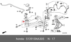 ����������� ������ �������� �������� ������ ��� Honda Civic VIII honda 51391-sna-305 51391SNA305 ����