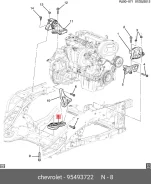 ����� ���� ������ ��� Chevrolet AVEO, Chevrolet Sonic [USA], Chevrolet Cobalt GM 95493722 95493722 ����