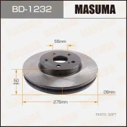 ���� ��������� Masuma, front Toyota WISH / ANE1#, ZNE1# [��.2] Masuma BD1232, �������� BD1232 ����