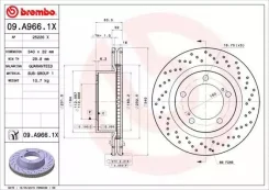 ���� ��������� �������� lexus lx (_j2_) 08 / 07- / toyota (faw) land cruiser 200 (_j20_) 12 / 07-12 / 17 Brembo 09A9661X 09A9661X ����