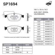 ������� �������� AUDI A8 (4H), Q5 SP1694 Sangsin Brake SP1694 SP1694 ����