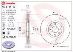 ���� ��������� UV Coated | ����� | Brembo 09. A185.11 09A18511 ����