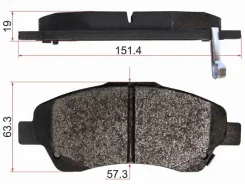 ������� ��������� (�������) Toyota Avensis (T250) 03-08 / Corolla Verso 04-09 Akebono AN-708WK, �������� AN708WK ����