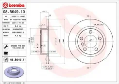 ���� ��������� UV Coated | ��� | Brembo 08. B649.11 08B64911 ����