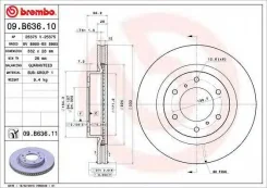 ���� ��������� UV Coated | ����� | Brembo 09. B636.11 09B63611 ����