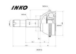 ���� ������� 28/39 ABS 54 ����� ����/��� Peugeot�Boxer�230L��1999.07- Inko 305075A 305075A ����