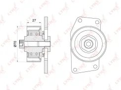 �������� ����� ���������� ����� ��� Peugeot 206, Peugeot Partner, Citroen Berlingo LYNXauto PB-5096 PB5096 ����