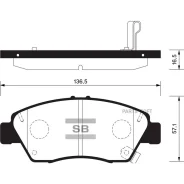 ������� ��������� �������� Honda Civic 03 SP1435 Sangsin Brake SP1435 SP1435 ����