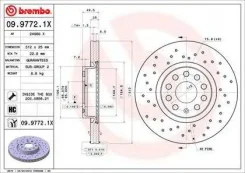 ���� ��������� Xtra �������� ��� Volkswagen GOLF, Volkswagen Passat, AUDI A3 brembo 0997721x 0997721X ����