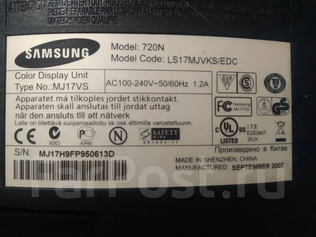Samsung. 17", ���������� �� (LCD, LED, QLED) ����