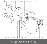 ������ (����) �������� �������� ��� ��� Renault Megane II, Renault Laguna, Renault Espace renault 497610324r 497610324R ����