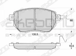 ������� ��������� �������� AN-711WK ��� Nissan �������� ������������� Akebono ������ 41060-CA090 41060-CA093 41060-CG00J 41060-VC290 D-1258 D-1264 GP...