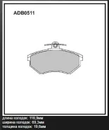 ������� ��������� �������� �������� ��� AUDI A4, Volkswagen Passat, AUDI 100 Allied Nippon ADB0511 ADB0511 ����