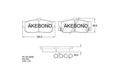 ������� ��������� �������� ������ �������� ��� Nissan Maxima/Cefiro A32, Maxima/Cefiro A33 (-01) AN-346WK Akebono ���. AN-346WK AN346WK ����