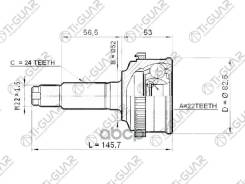 ���� �������� /TI-GUAR ��� Daihatsu Pyzar /G301G, 1.6L, HDEP, G303G, 1.5L, HEEG /1996-2002 /C ABS /22*52*24 da033/da033a48/tg2833z48/43410�87746/43410...