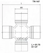 ���������� ���������� ���� Nissan Patrol 87-97 / Terrano 86-96 TOYO ���. TN-147 TN147 ����