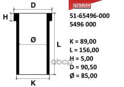 ������ �=89, l=156, h=5, d=90,5 Yenmak ���. 5165496000 86,01 mm 5165496000 ����