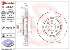 Tarcza hamulcowa 09c93411 Brembo 09C93411 ����