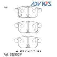 �������� ��������� ������� Advics ������ (R) Toyota Corolla / Auris E150 (06-13), Rumion (07-15), Blade (07-12) Advics SN953P SN953P ����