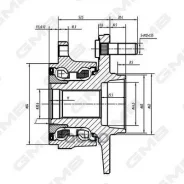��������� ��������� /�������� ������ /����� GMB ��� Suzuki Grand Vitara I (FT GT) 2001-2003 4x4 H27A; GH33180M; (HUB798T-1 HUB271T-5 TG-43401-65J02) 4...