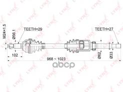 ������ � ����� | ����� ���� | Nissan X-Trail (T31) 2.5 07- / = FR RH 11 LYNXauto ���. CD1124 CD1124 ����