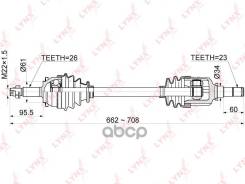 ������ � ����� | ����� ��� | Toyota Corolla (_E15_) 1.33-1.6 07- / AT / = FR LH CD-1152 LYNXauto ���. CD1152 CD1152 ����
